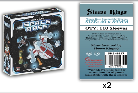 Space Base Compatible Sleeve Kings Bundle of 220 sleeves (8817 x 2)