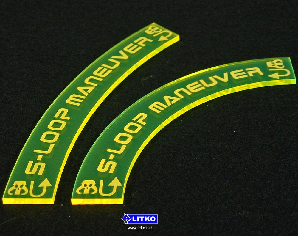 Space Fighter S-Loop Maneuver Gauge Set, Fluorescent Yellow (2)