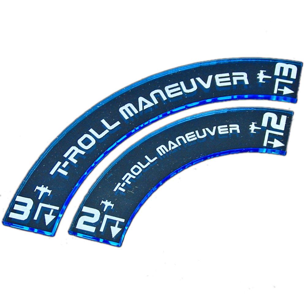 Space Fighter T-ROLL Maneuver Gauge Set, Fluorescent Blue (2)