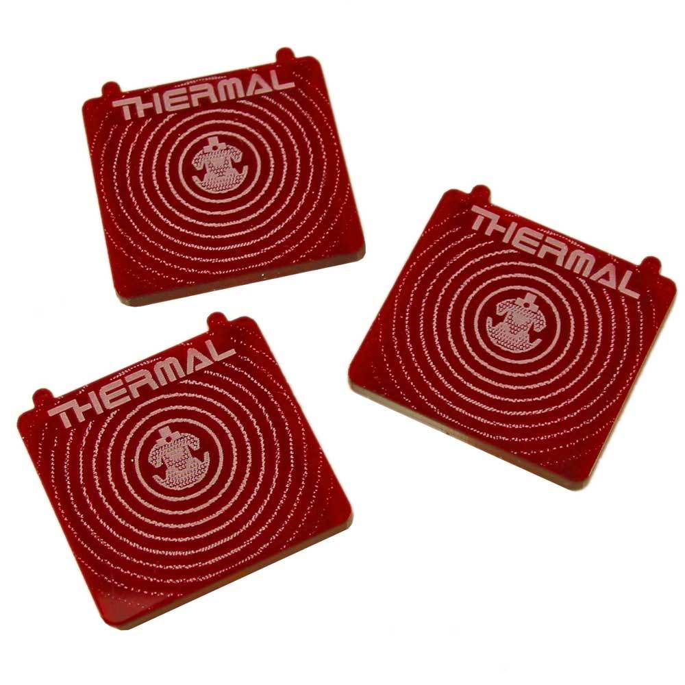 Space Fighter Thermal Detonator Templates, Translucent Red (3)