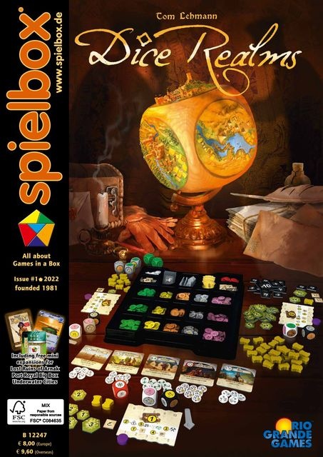 Spielbox magazine 01 2022 including promos for 3 games including Port Royal
