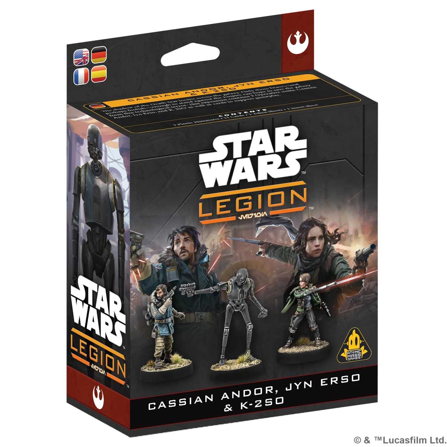 Star Wars: Legion Cassian Andor, Jyn Erso and K-2SO