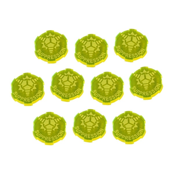 Suppression Tokens for Star Wars: Legion, Fluorescent Yellow (10)