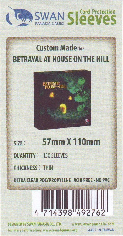 Swan Card Sleeves: 57x110 mm Betrayal of the house on the hill -160 per pack