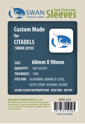 Swan Card Sleeves: 60x90 mm -Std Chimera -160 per pack