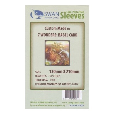 Swan Prem Card Sleeves: 130 x 210 mm 7 Wonders babel 30 per pack