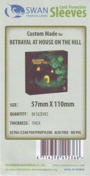 Swan Premium Card Sleeves: 57x110 mm Betrayal of the house on the hill -80 per pack