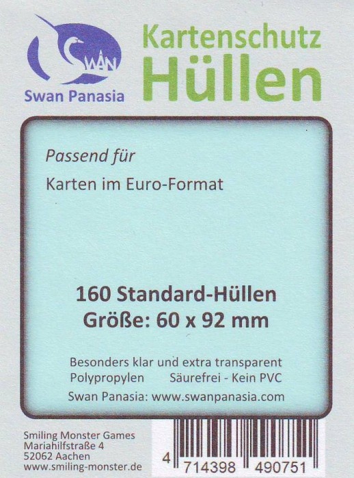 Swan Premium Card Sleeves: 60x92 mm -100 per pack