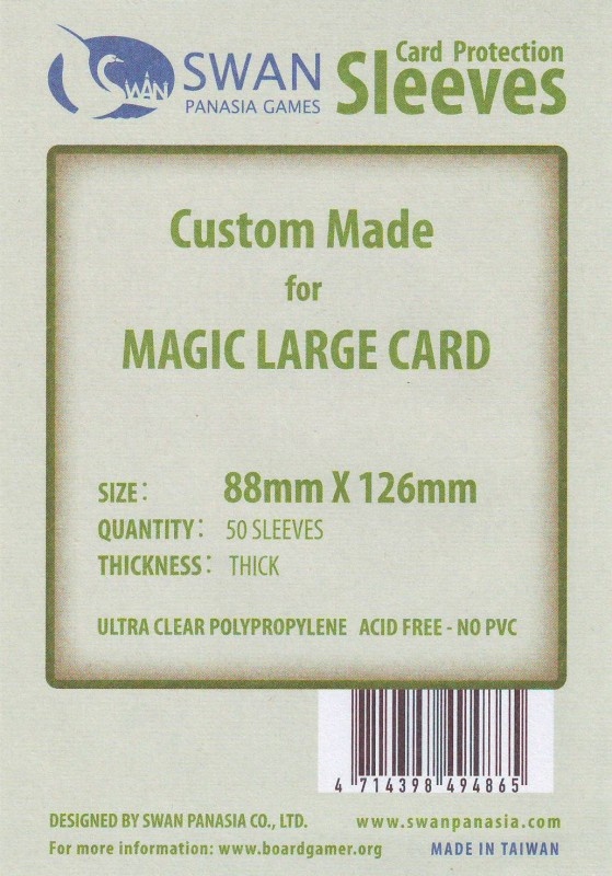 Swan Premium Card Sleeves: 88x126 Magic Large Card, 50 per pack