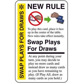 Swap Plays for Draws Fluxx Promo card