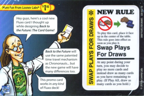 Swap Plays for Draws Fluxx Promo card