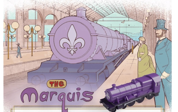 The Marquis Deluxe Purple Plastic Train Set