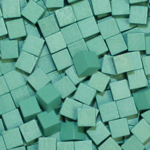Turquoise 8mm wooden cube
