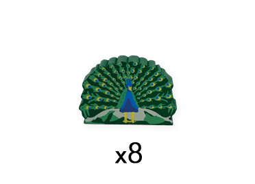 Wingspan Asia Indian Peafowl 8 meeple set