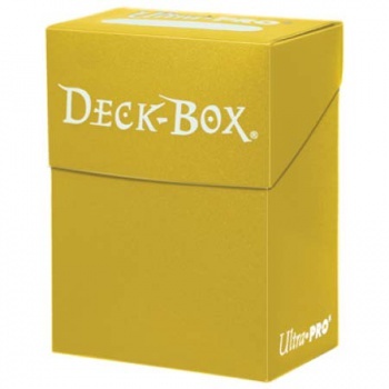 Yellow deck box for LCG cards